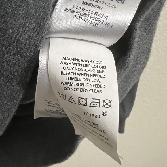 Polo Ralph Lauren Boys Sweatshirt Size M 10-12 1/4 Zip Pullover Gray - Picture 7 of 8